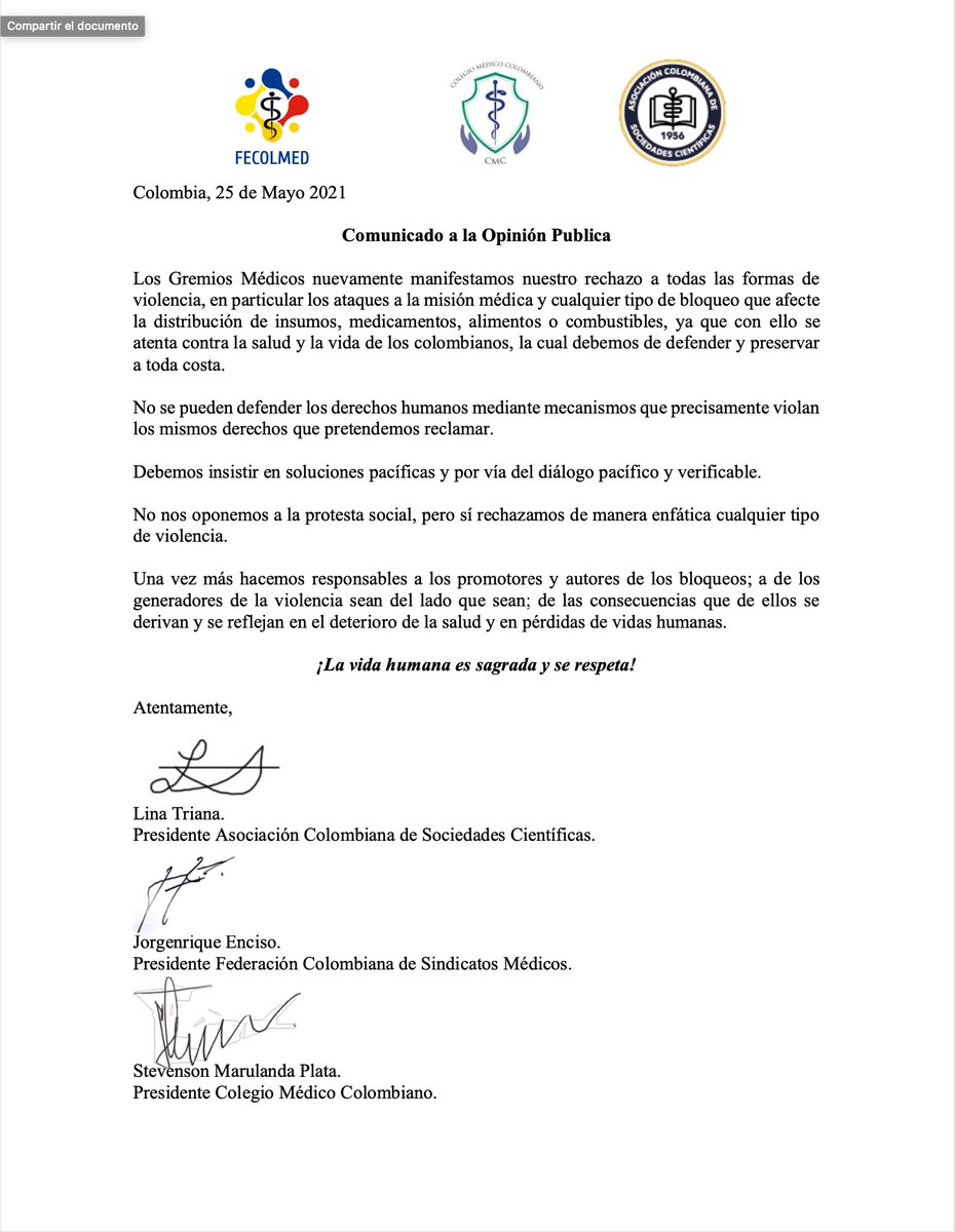 Asociación Colombiana de Sociedades Científicas tweet media