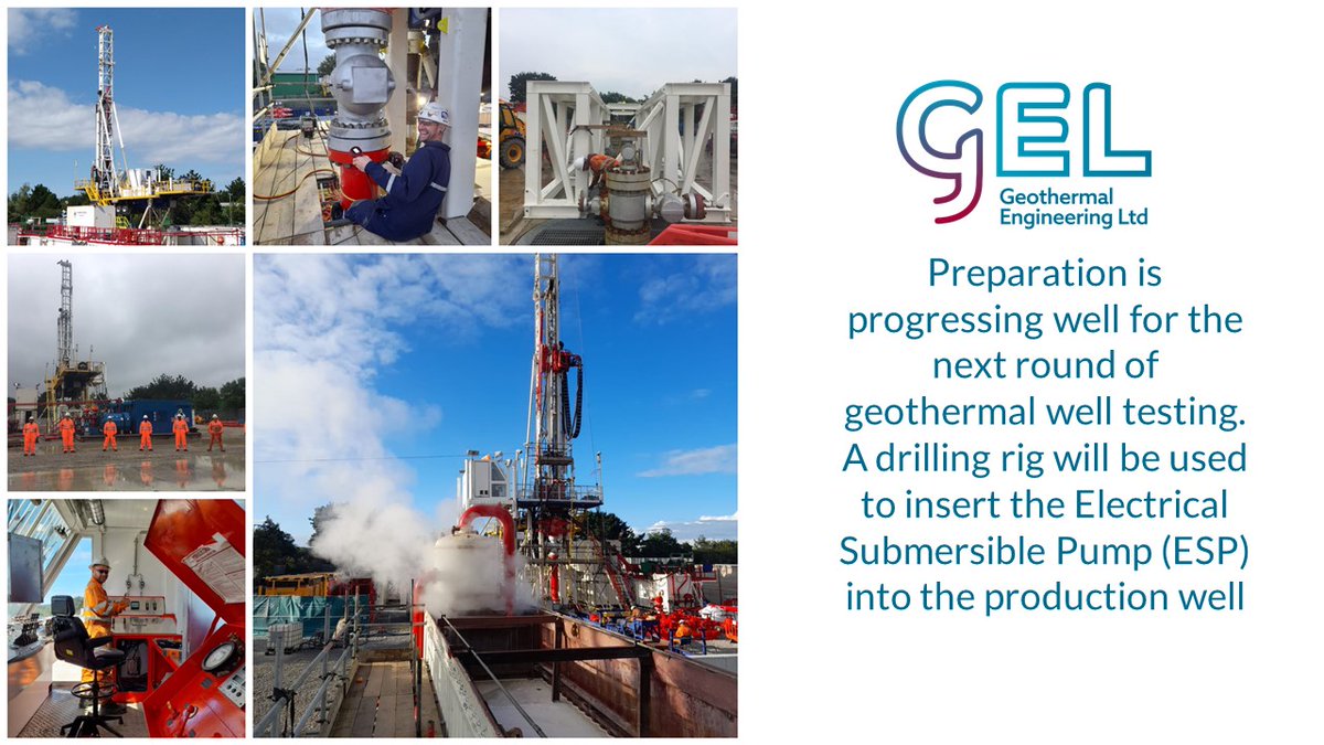 uniteddownsgeo's tweet image. Preparation for the next round of #geothermal well testing at #UnitedDowns is coming along. We will have a drilling rig on site next month to insert the Electrical Submersible Pump (ESP) into the production #well. There won't be any #drilling!