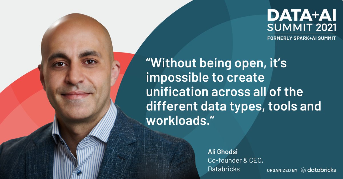 databricks's tweet image. In his opening keynote, @alighodsi addressed the fact that, despite the allure of AI, most enterprises struggle to leverage it – and why an open, unified #Lakehouse architecture is the solution. #DataAISummit

Tune in NOW! It&apos;s not too late to register: dbricks.co/319zytF