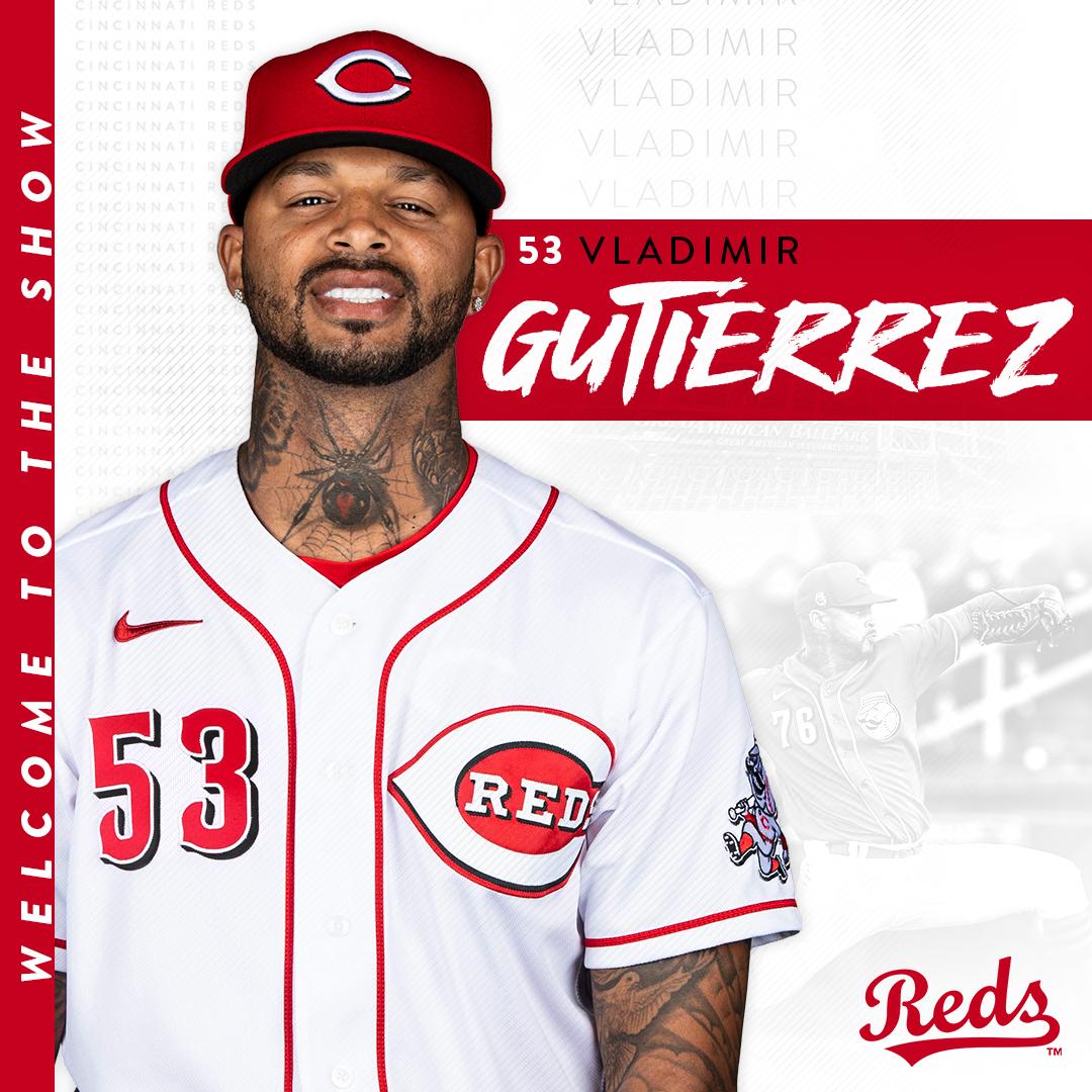 Reds's tweet image. RHP Vladimir Gutierrez is set to be promoted from Louisville to make his big league debut for the #Reds Friday at Wrigley.

In three starts at Triple-A this season, he went 2-0 with a 2.65 ERA, 0.94 WHIP, .153 average against and 21 K in 17.0 IP.

Welcome to The Show, Guti!