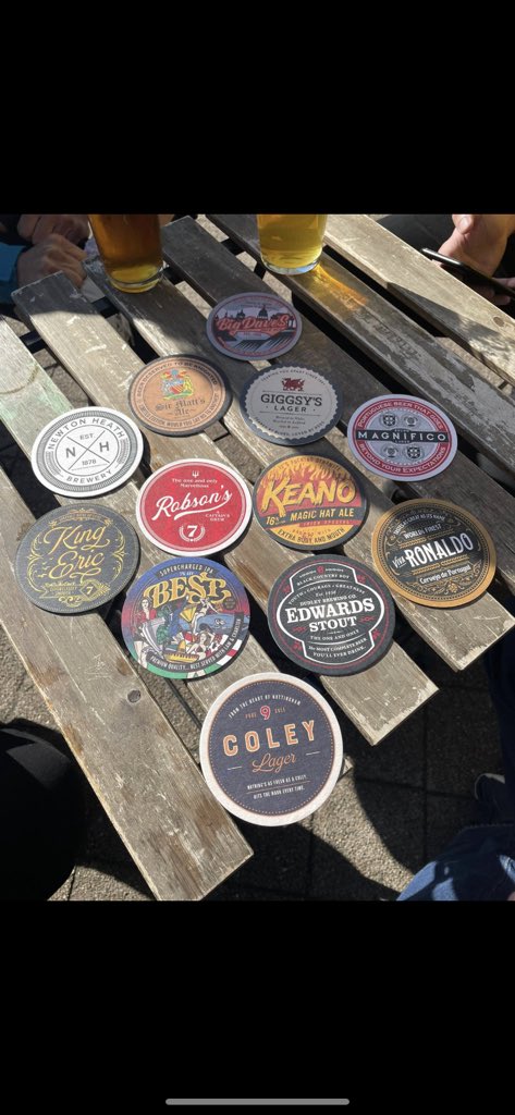 newtonheathbrew's tweet photo. Sir Matt’s Birthday, 22 years to the day since we did the one and only treble. Beers are flowing in Gdańsk. Please give us a like and retweet and we’ll select 3 winners for a free set of our first edition beer mats....after the hangover has subsided. #mufc #EuropaLeague https://t.co/2w6kFYinVL