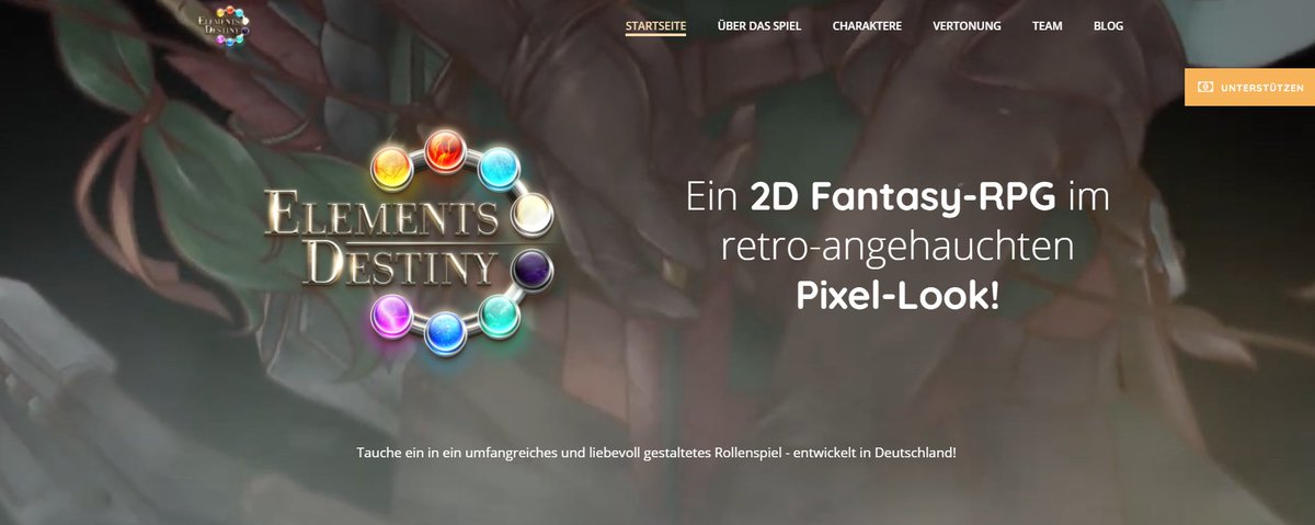 [GER] Unsere neue Website ist jetzt live! Auf elementsdestiny.de findet ihr alle Infos zum Spiel sowie einen Dev-Blog mit regelmäßigen Updates!

[ENG] Our new German website with an added dev blog just went live! An English version is currently in the works so stay tuned!