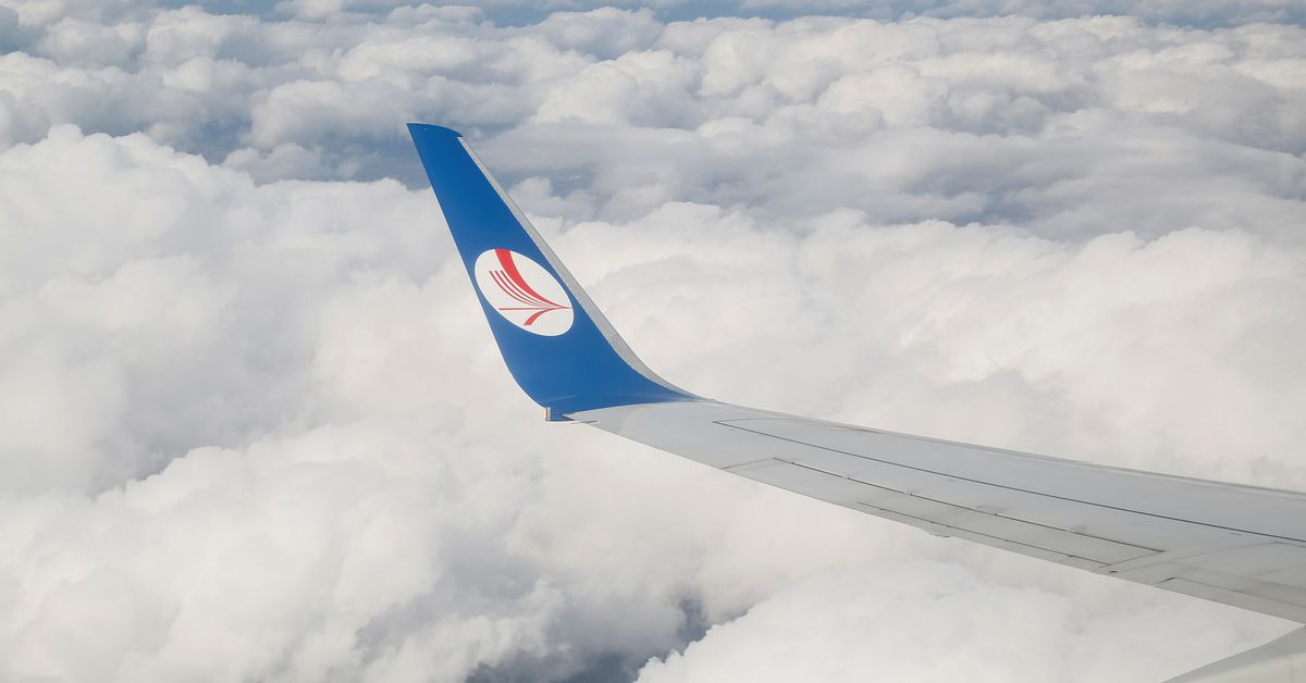 Reuters's tweet photo. Belarusian plane turns back after warning about French airspace https://t.co/AywCSqiL3J https://t.co/1cDpDNxn8y
