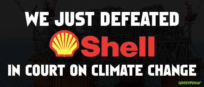 GreenpeaceUK's tweet image. BREAKING: Huge victory for the climate movement! 

Today a Dutch court ruled that Shell is liable for damaging the climate. 👏🙌

A thread on what it means. 1/3