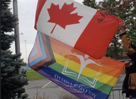 Each June, for Pride Month, the OCDSB's new Progress Pride Flag will be flown outside all schools &amp; administrative buildings. The OCDSB is committed to creating &amp; sustaining a culture of caring where 2SLGBTQ+ students, families &amp; staff matter and are welcome, seen &amp; represented!