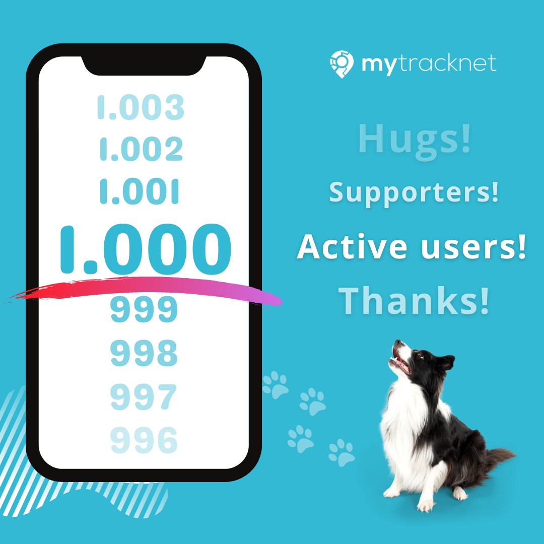 Mytracknet's tweet photo. π€ Together we can make a difference!
π’ Today we surpassed 1000 active users!
π₯ 1000 people who believe in Mytracknet from our very first steps!
π Thank you for being here with us!
β€οΈ Thank you for helping us to improve!
#mtnt #mytracknet #global #lost #found #crypto https://t.co/HCYemmWuN0