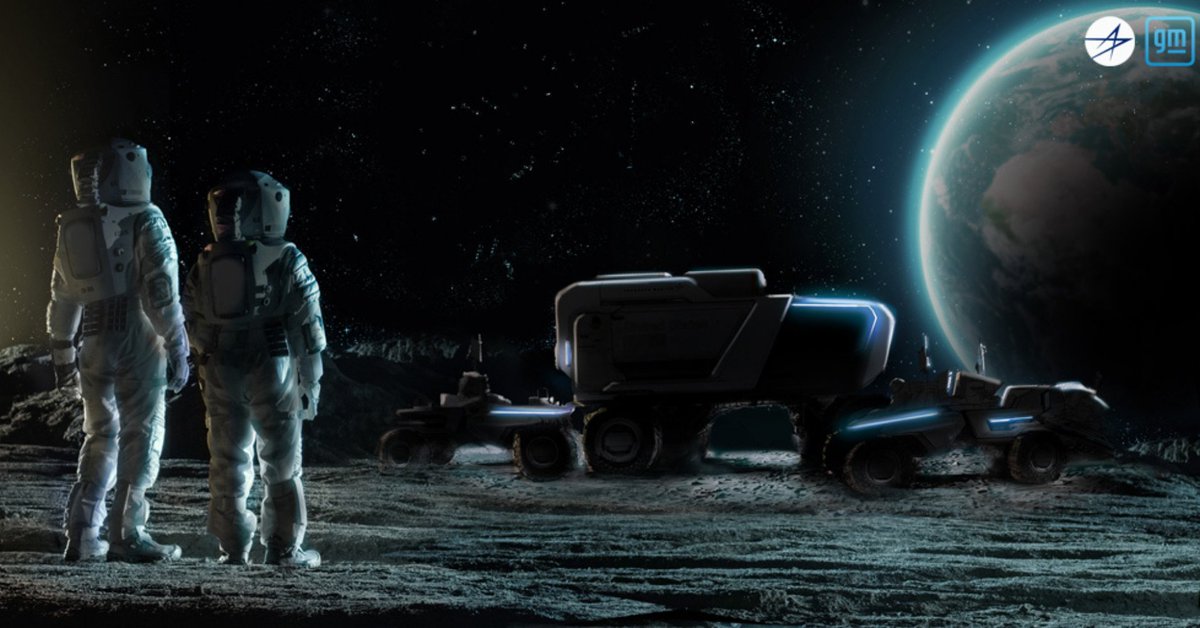 LockheedMartin's tweet photo. Alongside @GM, we're developing a Moon rover — expanding the footprint of our next lunar explorers and bringing the best of engineering and space to our collaborative design.