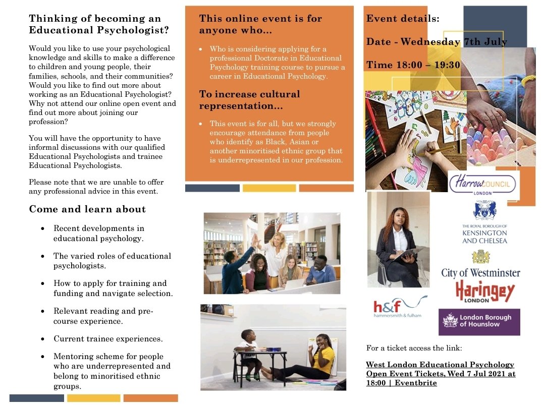 beeplondon's tweet image. Considering a career in Educational Psychology? Open event in July. Enhancing diversity within our profession. #twitterEPS #twitterteps please retweet to reach prospective EPs