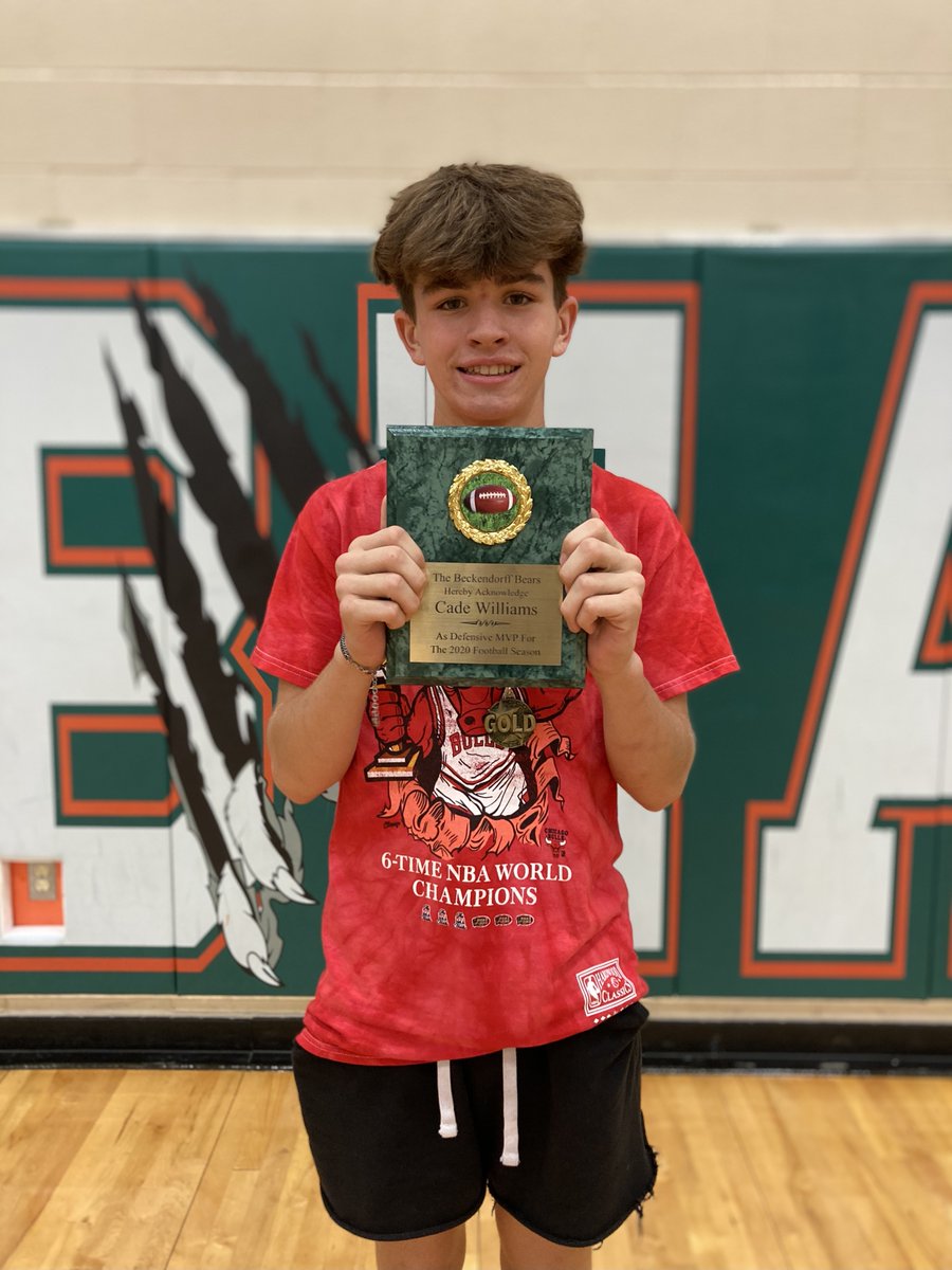 BDJH Athletics (@bdjhbears) on Twitter photo 8B Football Defensive MVP Cade Williams! Congratulations! 8B Football Defensive MVP Cade Williams! Congratulations!