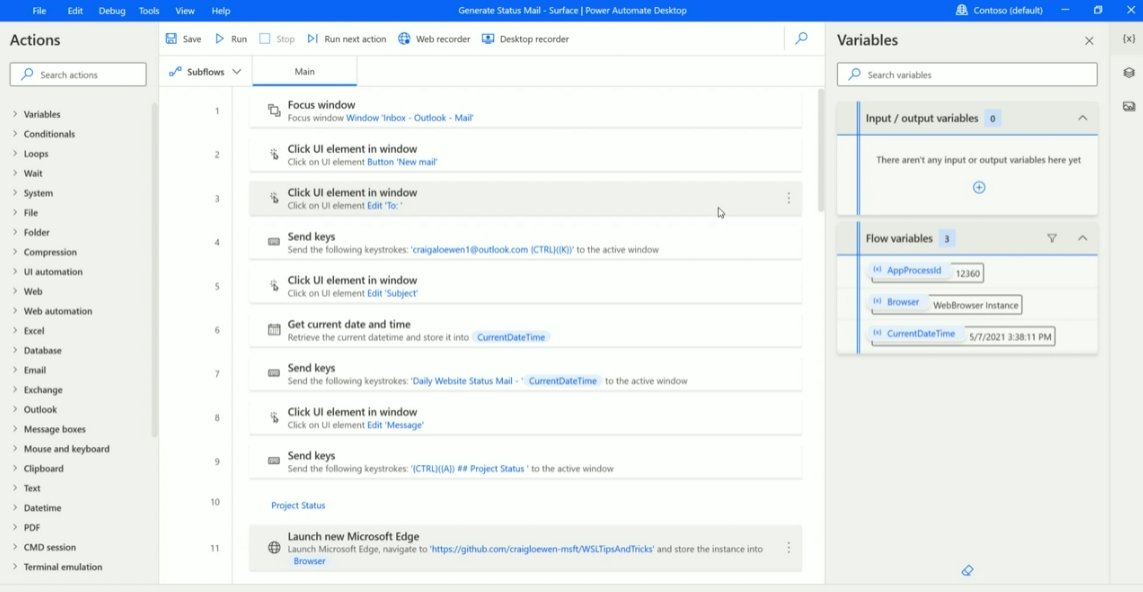 unixterminal's tweet image. Power Automate Desktop looks sweet. It&apos;s like macOS Automator for Windows. #DevMC #MSBuild2021