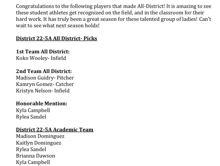 La Porte Softball tweet media