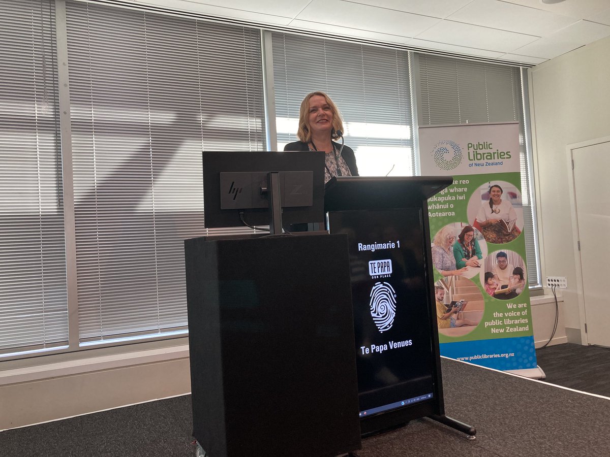 This morning we have the Hon. Jan Tinetti; Minister of Internal Affairs and Women, Associate Education Minister. @jantinetti is speaking to us about Libraries leading the way. #PLNZForum2021 #LiteracyInLife