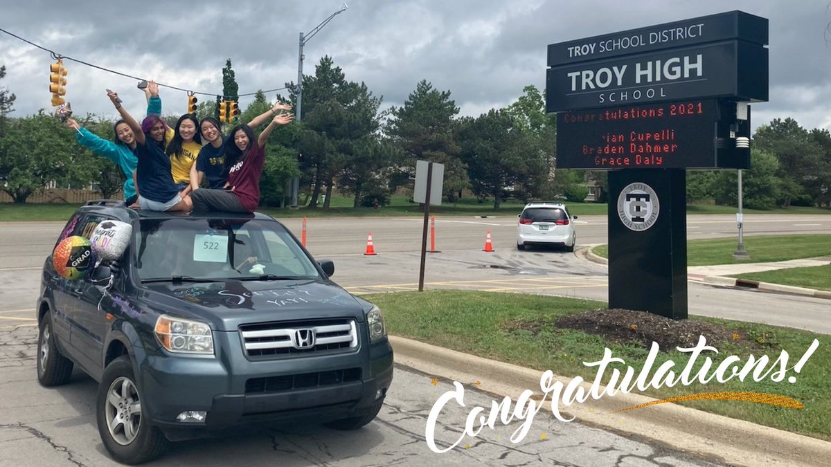 CONGRATULATIONS Class of 2021 🎉🎉 
It's time to celebrate! 🎓
Please do so safely! 👍

<a href="/troyschools/">TroySchools</a> <a href="/troy_athens/">Troy Athens High School</a> <a href="/troy_colts/">Troy Colts</a> <a href="/IAEast/">International Academy East</a> #TroyMI #troyschools #Classof2021