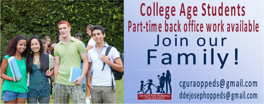 OPPeds is looking for summer help, immediate openings available! 
We are looking for Part-time, college age students to help with some back office work including: scanning, copying, faxing, and possibly helping to room patients.  #OPPeds #summerjob