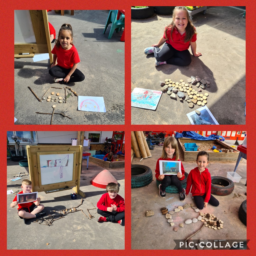 RogietPrimary's tweet photo. Year 2 enjoyed designing and creating a Monsters Lair with natural objects. Da iawn! #rpsdosbarth2 https://t.co/asNjHtcJJE