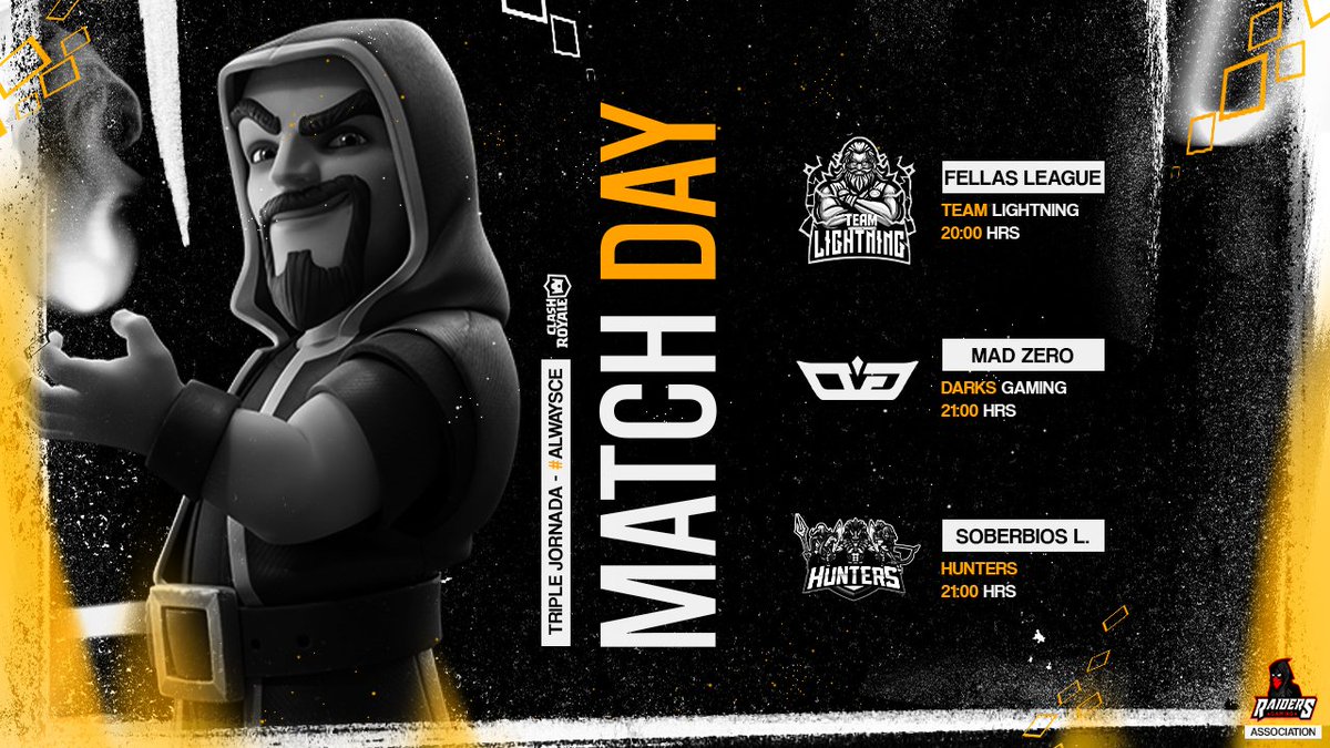 Match Day | #CR

Hoy me levante reee locoooooo!!!!

Rivales ni lo intenten que hoy nos llevamos las 3 victorias... 

🏆 <a href="/FellasLeagueGG/">Super Fellas League</a>
🆚️ <a href="/TeamLightning8/">Team Lightning</a>

🏆 <a href="/LGE_MadZero/">League Mad Zero</a>
🆚️ @Darks_Gaming_ Semifinal 

🏆 @SoberbiosLeague
🆚️ @HuntersOF_

#AlwaysCE #RaidersForever