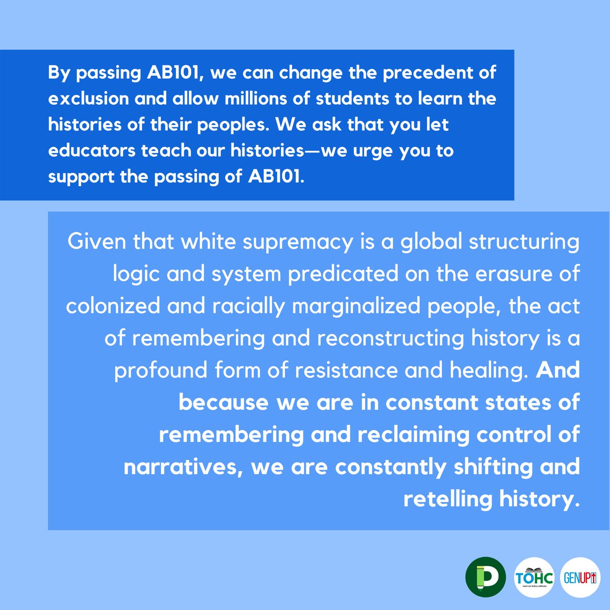 GENupUS's tweet photo. 🗣 Go beyond the hashtag. Help fight for AB101. https://t.co/Vao3me8xwH