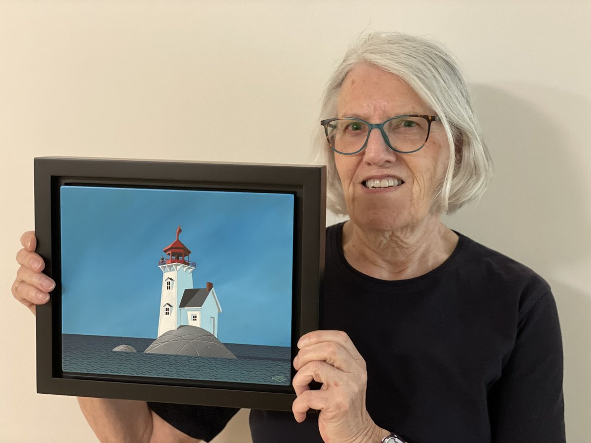 Delivered this awesome <a href="/twitandrewking/">Andrew King</a> original to my mom, <a href="/FitGramalator/">Loretta Douglas</a> today!  She loves it and it reminds us of happy things! Thanks Andrew!