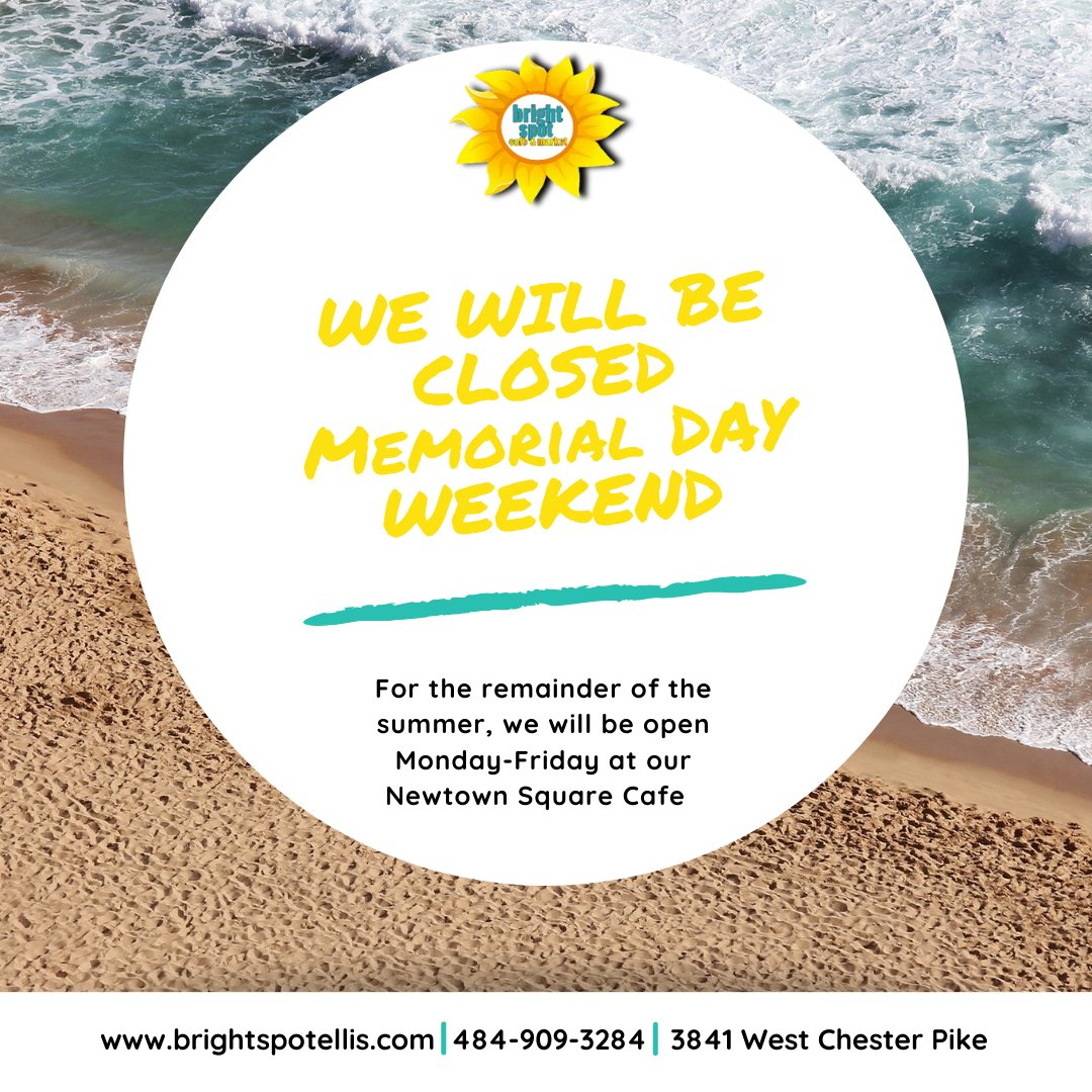 BrightSpotEllis's tweet photo. Lets go to the beach! 🏖
Starting THIS weekend, Bright Spot Cafe will be closed on the weekends. You can visit us at 4001 Landis Ave, Sea Isle City! 📍

#restaurant #food #foodie  #instafood #dinner #shoobiesbybrightspot https://t.co/q8EUghsPYT