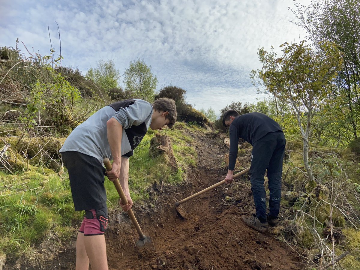 ahsmtbc's tweet photo. @IMBA_Europe comes to a positive end for us. Working with the landowner we have now finished rerouting the lower section of the much loved Meallachs Graves single track to prevent further erosion within a fragile area. #TCoYT @NAGreenHealth @dmbins @ScottishCycling https://t.co/FZzE3pLFfg