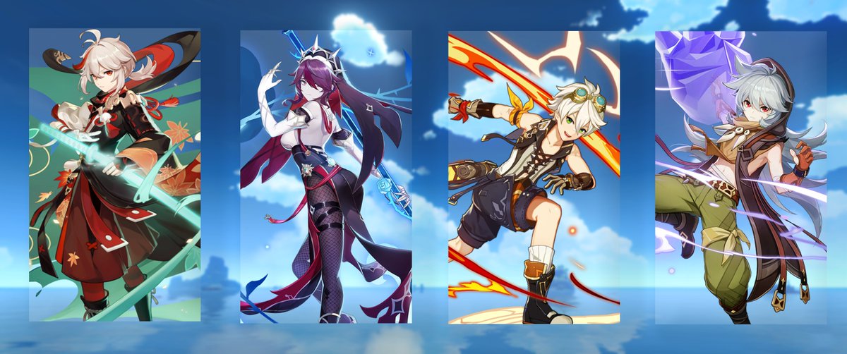 Kazuha's Banner

Information is gathered from current trial data, but might change upon release.

#GenshinImpact #原神 #Kazuha #Rosaria #Bennett #Razor