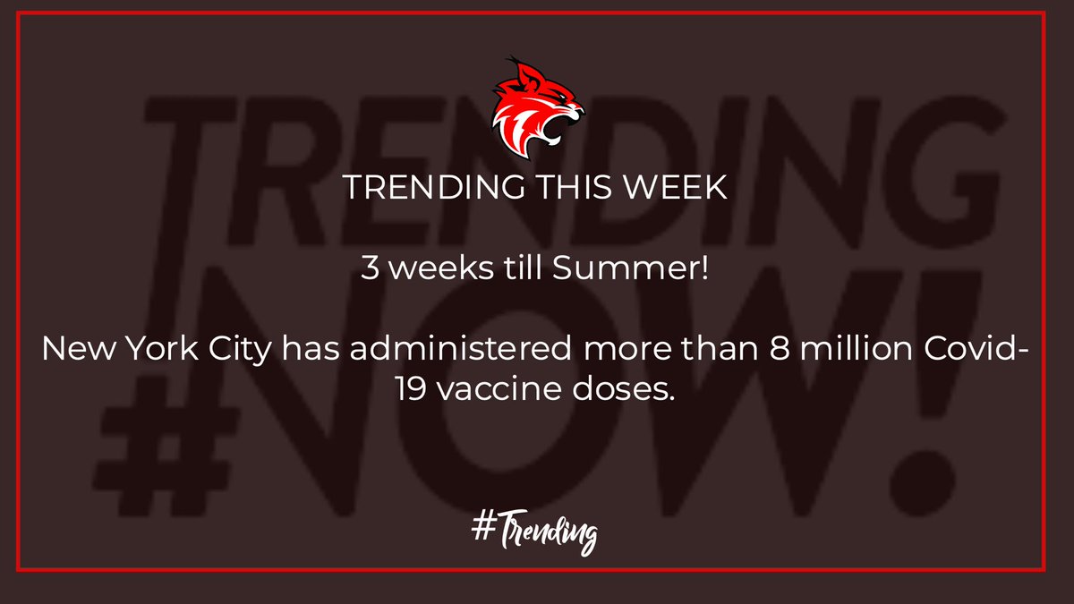 Here’s what’s trending this week Wildcats! Have a great Wednesday. 🐾 <a href="/HPRwildcats/">High Point Regional High School</a> <a href="/hprhs_emilys/">Emily Shauger</a> <a href="/JonTallamy/">Jon Tallamy</a> #Trending #summer #COVID19