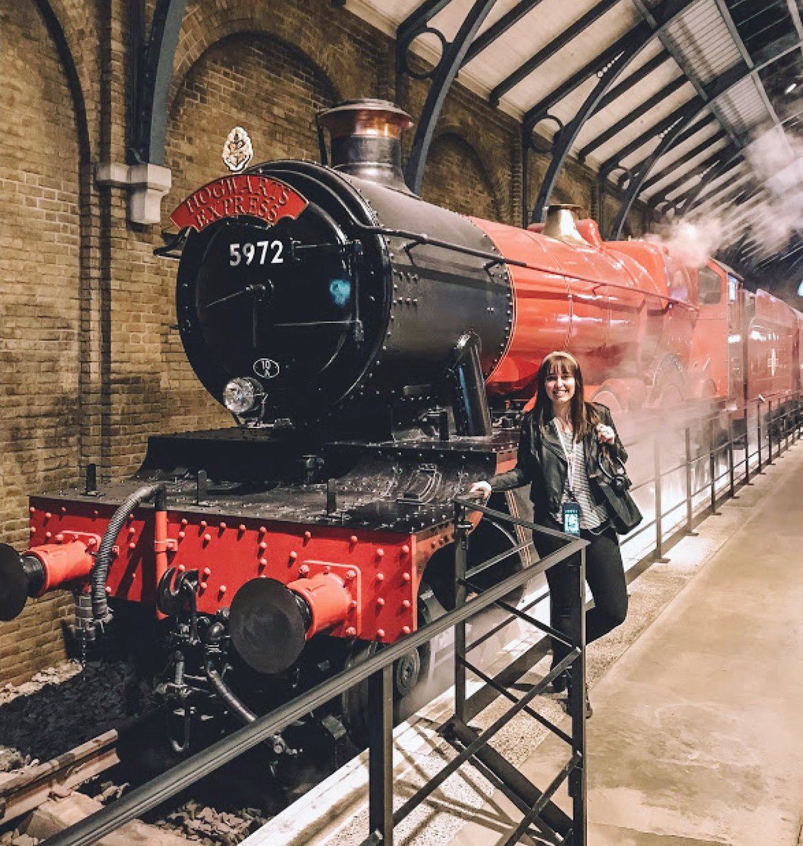 SDStateAbroad's tweet photo. All aboard the Hogwarts Express! While abroad for the semester with CIEE, Taryn had the chance to visit the Warner Bros Studio where they filmed all of the Harry Potter movies. She stepped into the wizarding world &amp; saw many of the original props, costumes and sets! 🪄 
#ciee https://t.co/EfGGqyOqmm