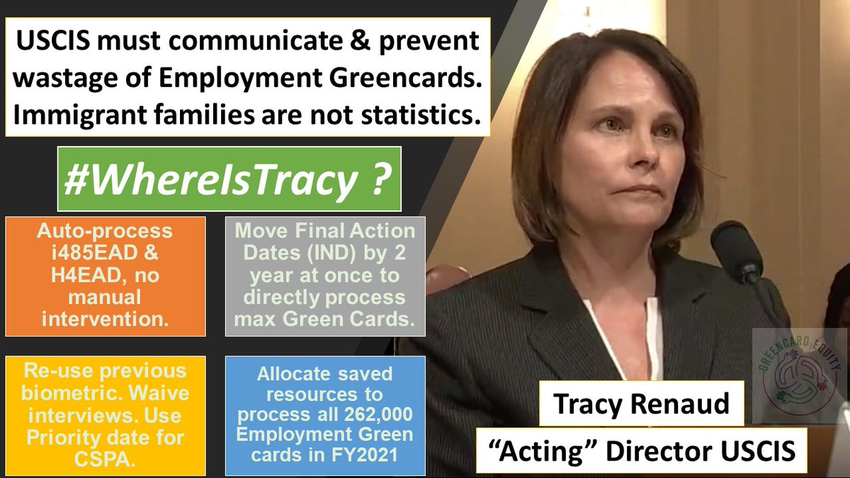 GreencardEquity's tweet photo. @immcouncil @SecMayorkas @DHSgov #WhereIsTracy
If @USCIS intention is to reduce immigration, then simply say so. Don't hide behind the bush & pretend to work...the immigrant visas in employment have an Expiry date. If you don't act, they go wasted & opportunity lost forever. https://t.co/npH4JyzBJP https://t.co/uYYLz26vt3