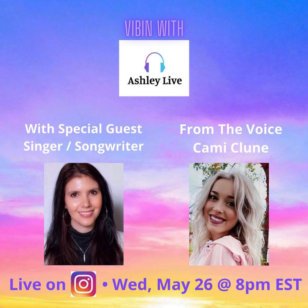 Ashley_Live's tweet photo. Episode 79 - “Vibin With Ashley Live” featuring powerhouse Singer/Songwriter - @camiclune. Her love for musical theater &amp; dance started at a young age. In 2020, Cami was featured on Season 19 of The Voice &amp; finished Top 9. Her cover of “I Put A Spell On You” was released in May https://t.co/BLCRlc08iZ