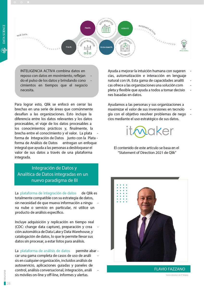 ITMakerArg's tweet photo. ¡Les compartimos la última nota de Flavio Fazzano para la revista Neurona BA, que pertenece al mes de Mayo!

En la nota, Flavio nos cuenta sobre la Inteligencia Activa, y como combina datos en reposo con datos en movimiento.

#IT #Inteligenciaartificial #ITMaker #Qlik #Qliksense https://t.co/85kJkmDdeD