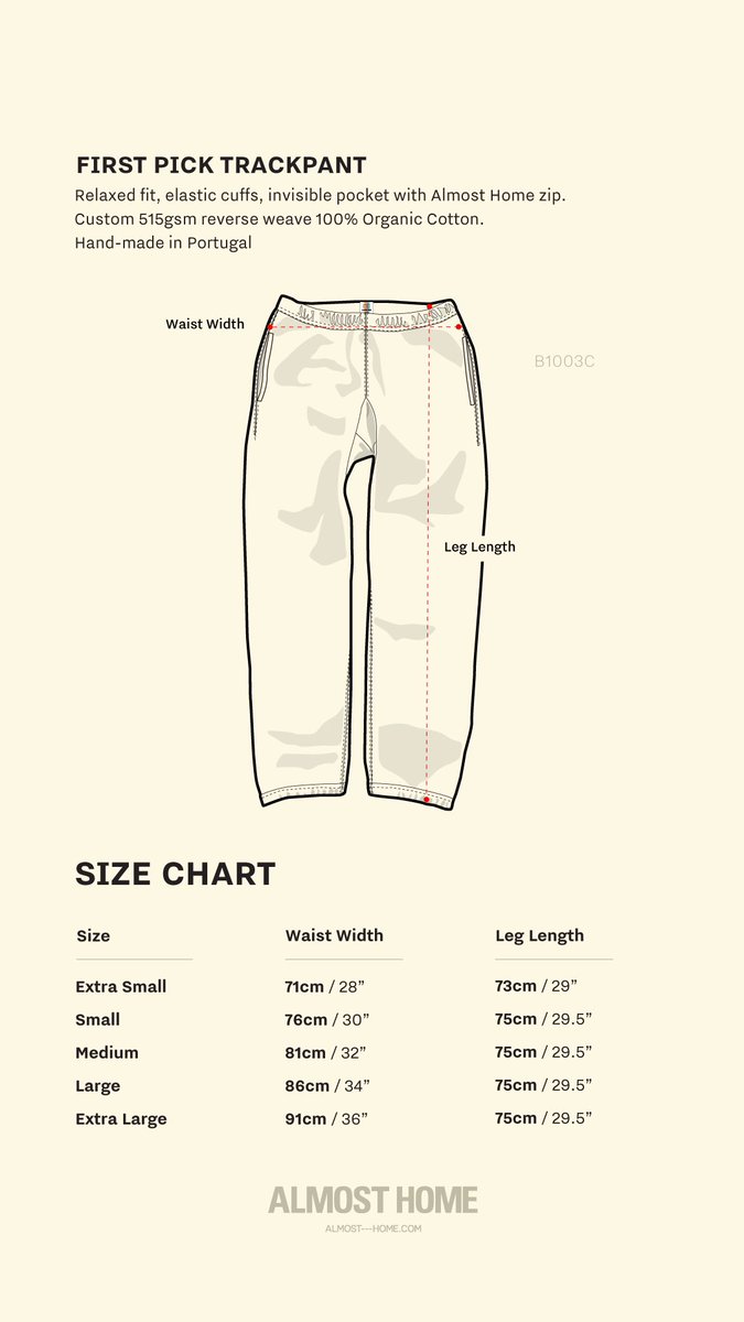 almost____home's tweet photo. Sizing 📐 https://t.co/zHBfX1WAIT