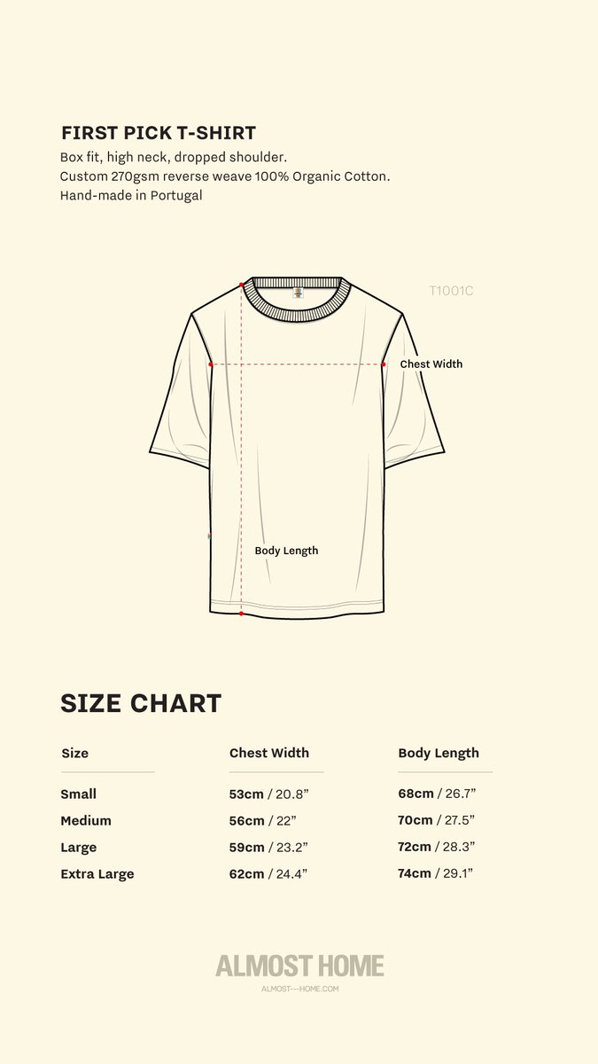 almost____home's tweet photo. Sizing 📐 https://t.co/zHBfX1WAIT