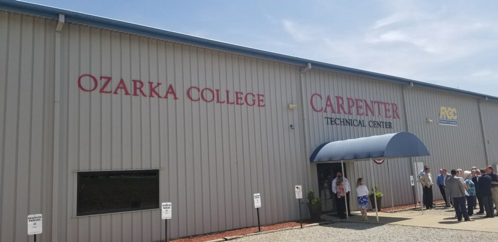 RepRickCrawford's tweet photo. This week, my staff was happy to attend the ribbon cutting ceremony of Carpenter Technical Center at Ozarka College in Ash Flat. Great things are happening in #AR01! https://t.co/sb4qCOOyKK