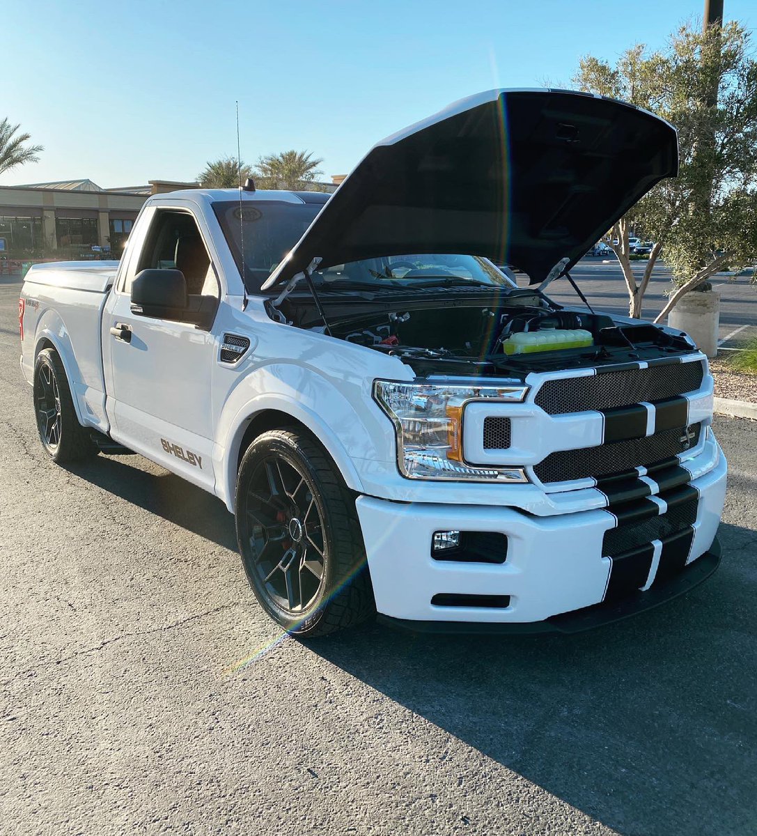 itsjusta6_'s tweet photo. Shelby: “You’re SURE you don’t want us to throw the supercharger on it before you come get it??”

Me: “Yep, we’re sure.” 😈

Big things coming for this truck... 500 retweets &amp; I’ll call it “Hank” 🤠 https://t.co/cZuH39SwrM