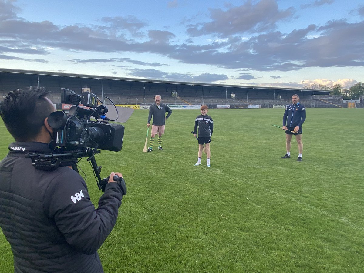 Paul meeting the West Kerry hurler <a href="/daithi_ose/">Dáithí Ó Sé.</a> for the <a href="/RTEToday/">Today</a> show at Cusack Park - a gent as was David McInerney. <a href="/ClarecastleGAA/">Clarecastle GAA, Camogie & Ladies Football Club</a> @stflannans
