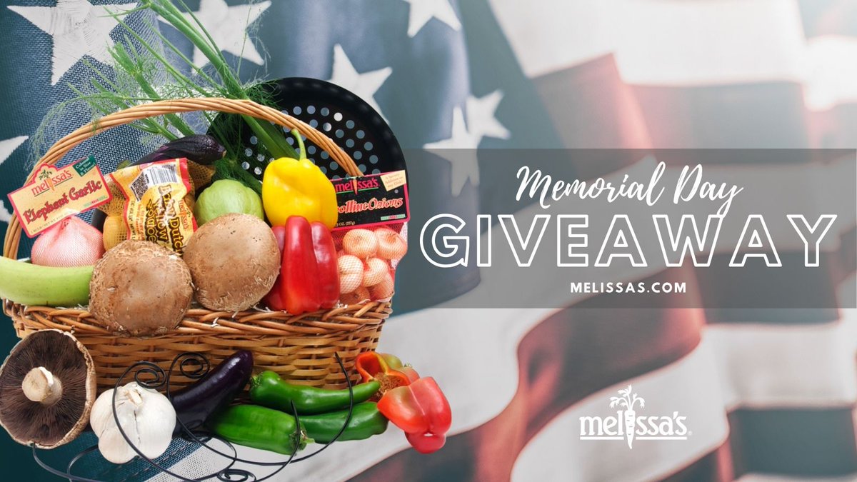 MelissasProduce's tweet image. Here's your chance to grill with @MelissasProduce this #MemorialDayWeekend 

Enter our Giveaway by:
1⃣ Telling us your favorite Fruit or Veggie to grill 🔥
2⃣ Retweet this post
That's it! 🙌

#MemorialDay2021 #MemorialDaySALE #Grilling
Must be 18 y/o to enter