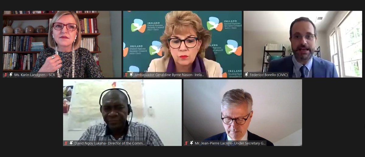 CivCenter's tweet photo. Thank you to all who were able to attend today's #POCWeek2021 event on improving the protection of civilians in @UNPeacekeeping transitions.

Find more information on POC Week and register for upcoming events here: https://t.co/Gqivrm5ZKH

#Partnering4Protection https://t.co/GLwA7ZSGhp