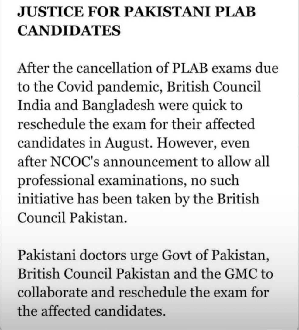 Dr_Farhan_'s tweet photo. Save a precious year of our careers. Please
@gmcuk 
@pkBritish 
@BritishCouncil 
@Shafqat_Mahmood 
@OfficialNcoc 
@Asad_Umar

#20thMayPlabCancellation
#AdjustMayCandidates
#adjustpakistaniplab1maycandidates https://t.co/AsPSnPoDKq