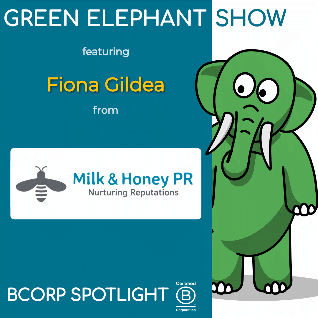 This week we chat to Fiona Gildea from <a href="/MilkHoneyPR/">Milk & Honey PR</a>  about BCorps, Bees, PR, Climate Justice and Spin. 
-
It would really really really help if you could subscribe to the podcast 😀 ❤️❤️❤️
-
#sustainabilitypodcast #greenelephantshow
