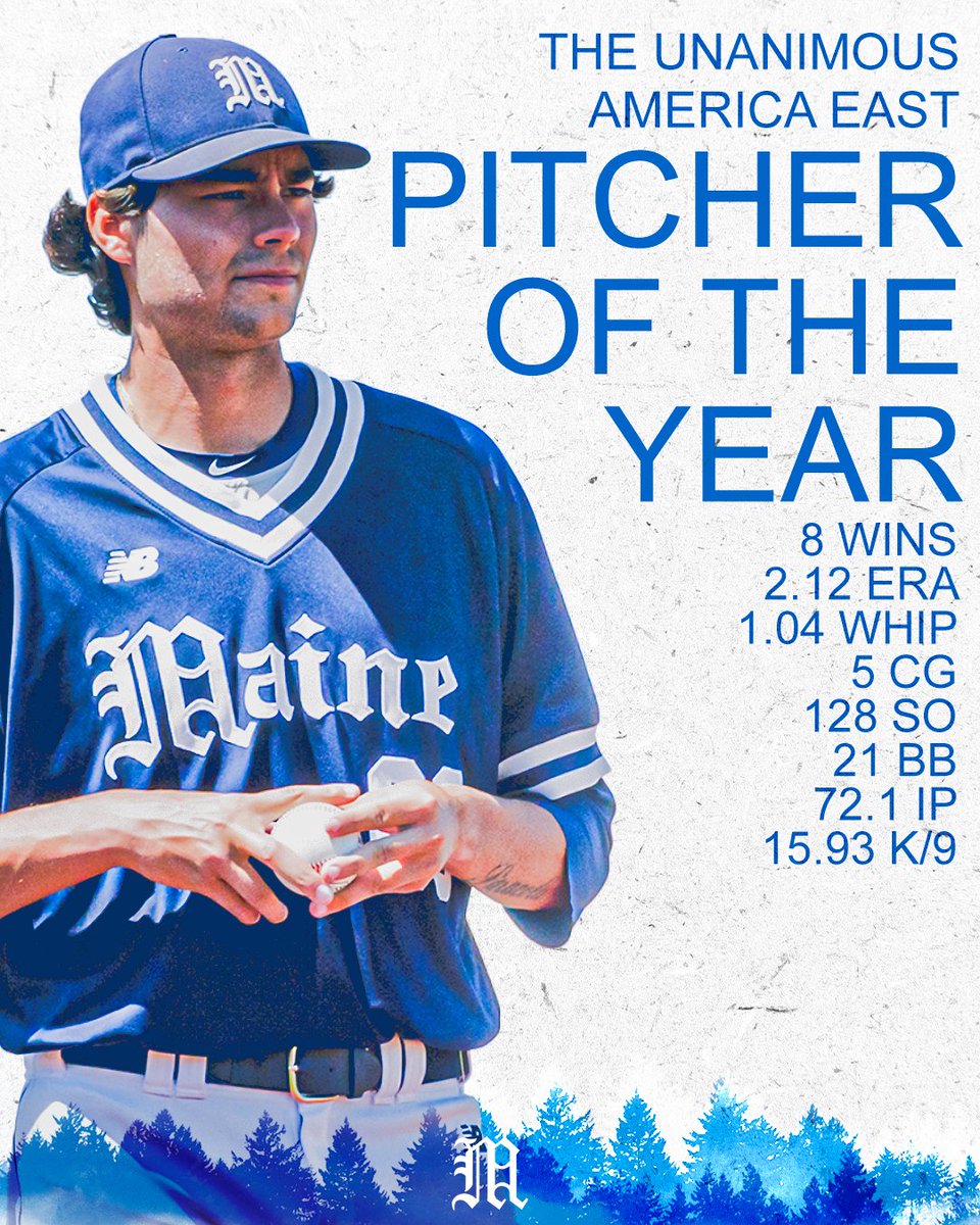 The 𝐔𝐍𝐀𝐍𝐈𝐌𝐎𝐔𝐒 Pitcher of the Year 🐐 Nick Sinacola gets what he earned. #BlackBearNation | #WinEverything