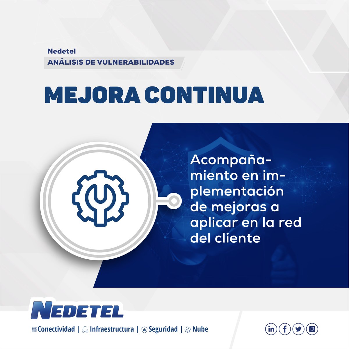 En #Nedetel realizamos implementaciones de mejoras para aplicar directamente en la red de cada uno de nuestros clientes.

Para mas información, visita:
nedetel.net

#NedetelContigo #red #comunicación #implementación #seguridad #velocidad #conexión #cobertura #internet
