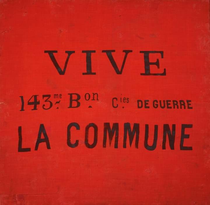 Czar_Jaspher's tweet photo. 𝘝𝘪𝘷𝘦 𝘭𝘢 𝘊𝘰𝘮𝘮𝘶𝘯𝘦! [#pariscommune150]
flag of the 143rd battalion of the National Guard who took part in the defence of the Paris Commune in 1871. ©️Socialist Art https://t.co/WBCuwsOnw7