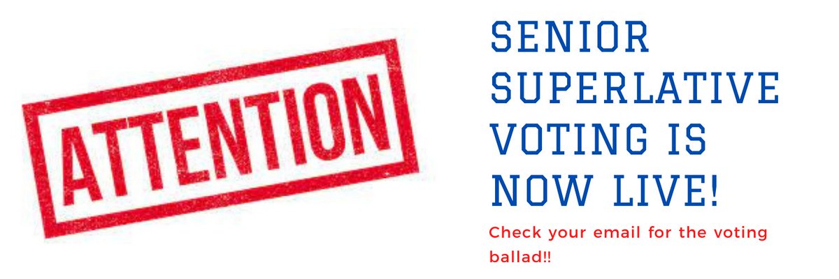 MsWilkins103's tweet photo. Hey Seniors! Get your votes in now for senior superlatives...voting ends tomorrow at midnight!! @blythewood_sbo https://t.co/RxlLq7EZVS