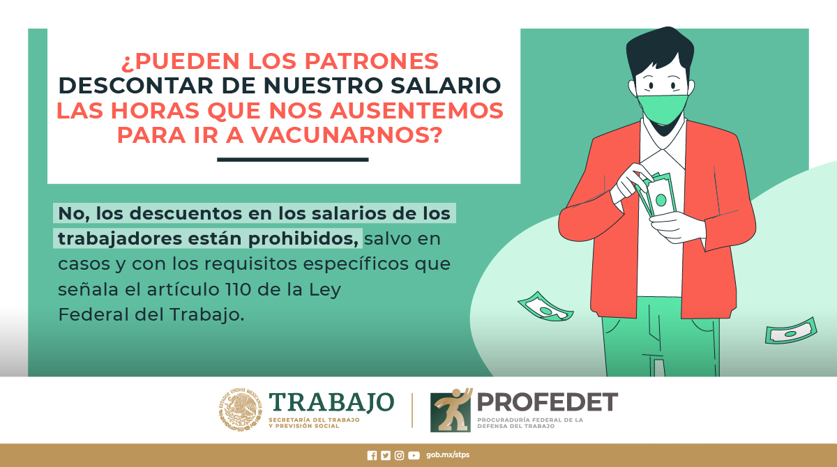 STPS_mx's tweet photo. ¿Te pueden descontar de tu salario las horas que te ausentes para ir a vacunarte?

Aquí te lo decimos 👇 

Más información: 
📲 https://t.co/Sl9PzBNQIk https://t.co/j0OaOodRXc