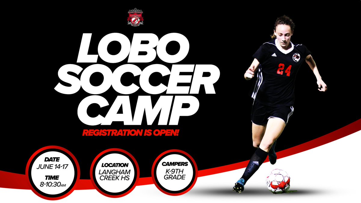 LanghamWSoccer's tweet photo. 🚨LOBO SOCCER CAMP REGISTRATION IS NOW OPEN🚨
Use the LINK to REGISTER 
https://t.co/woMnbUxIOX

@langhamcreekhs @ladyknightskms @AragonWildcats @kahlams @kahla_athletics @CFISDHolmsley @BirkesCFISD @CopelandPE3 @CopelandCFISD @CFISDLowery @cfisdfiest @ElemMetcalf @LC_Lobossoccer https://t.co/Frk1CnP2kq