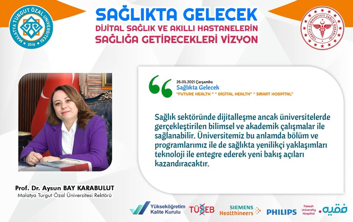 🔸Rektörümüz Sn. Prof. Dr @abkarabulut, "Sağlık sektöründe dijitalleşme ancak üniversitelerde gerçekleştirilen bilimsel çalışmalar ile sağlanabilir. Bölüm ve programlarımız ile de sağlıkta yenilikçi yaklaşımları teknoloji ile entegre ederek yeni bakış açıları kazandıracağız."