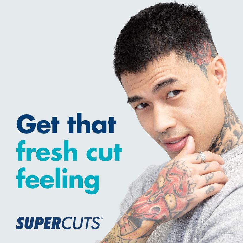 Fresh cut time? Stop in to <a href="/Supercuts/">Supercuts</a> for a fresh look from their expert stylists. Check-in online first 📲 at bit.ly/3xqCocT

#supercuts #freshcut