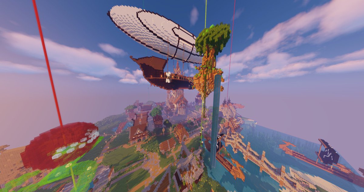 Prophet368's tweet photo. Villaggio fantasy 
#Minecraftbuilds #fantasy #medieval https://t.co/ZCRWJ0cR8I