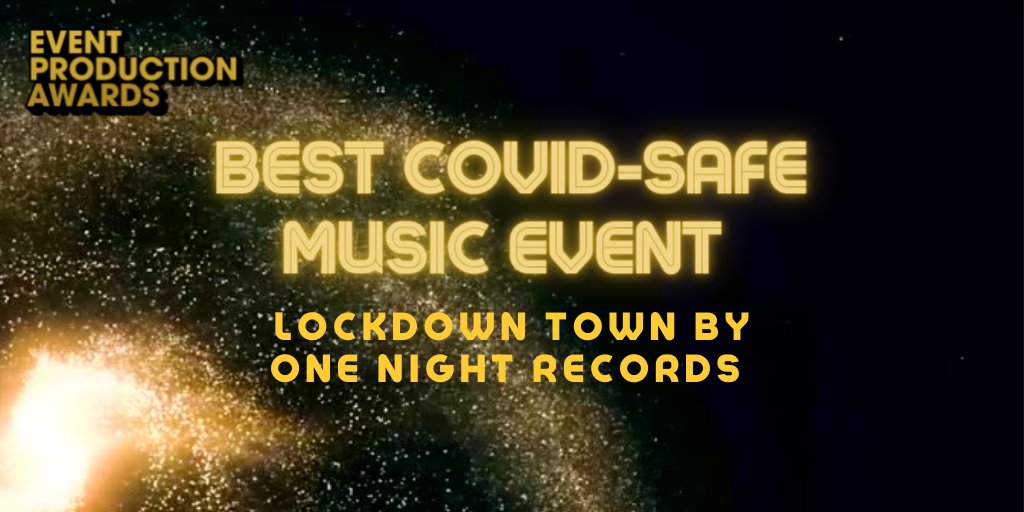 WINNER ANNOUNCED: Congratulations to 
<a href="/OneNightRecords/">One Night Records</a> for winning this years Best Covid-safe Music Event!

Award sponsored by <a href="/DamHealth/">Dam Health Group</a>

#EPS21 #EPA #Awardsevent #Events #eventsindustry #celebration