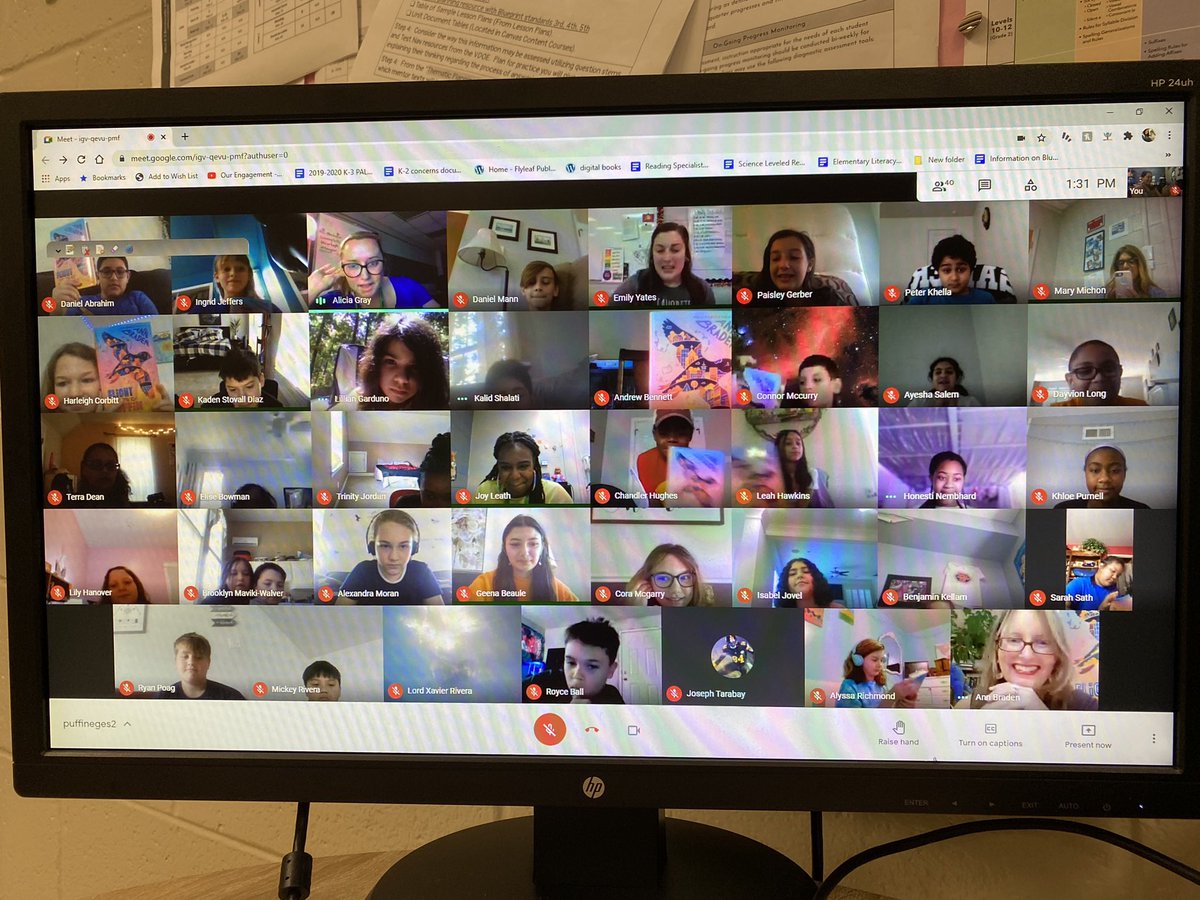 Round two of our author Q+A and town hall with our virtual students! Thank you @annbradenbooks for sharing your gift with our students! <a href="/AGraytDay2Learn/">Allie Gray</a> @Emily_Yates42 @EESMaher @ccpsinfo <a href="/CCPSELit/">Elementary Literacy</a>